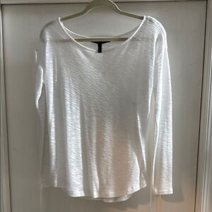 White House Black Market White Long Sleeve Top
